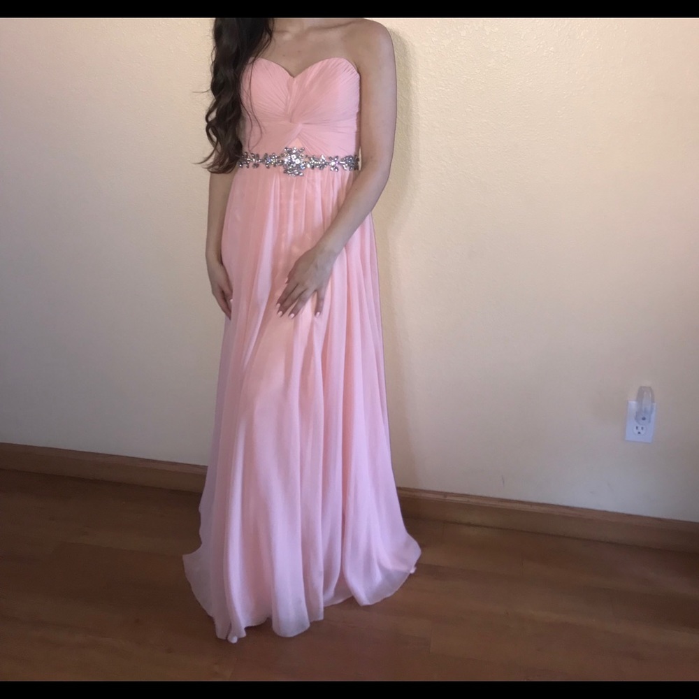 Blush prom dress